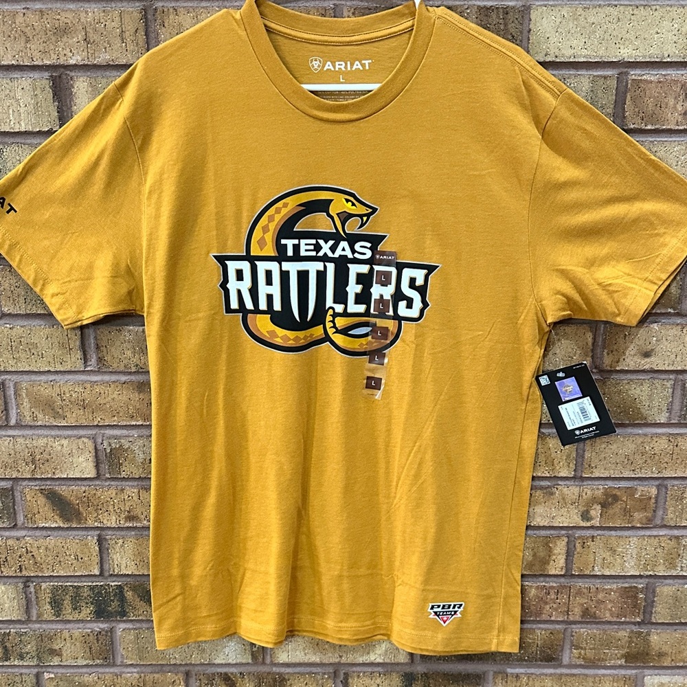 Ariat Men’s Mustard Gold Texas Rattlers Logo Tee